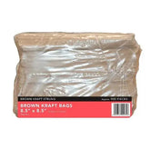 Brown Kraft Flat Bags Strung 8.5" x 8.5"  Adomoo